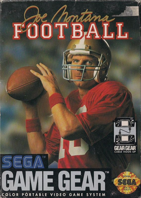 Joe Montana Football box art for Sega Game Gear